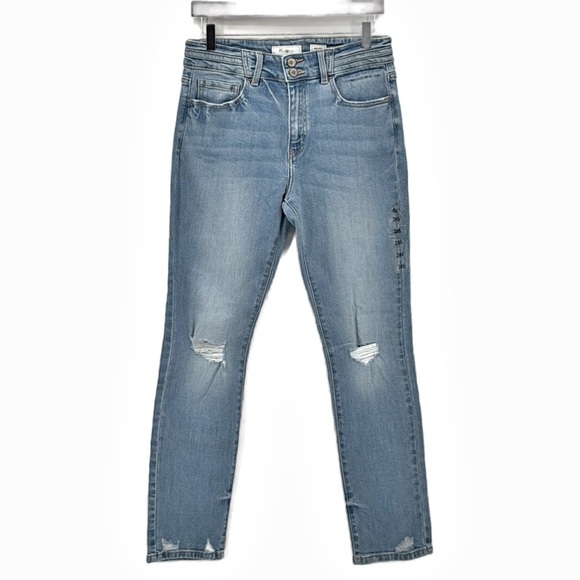 KanCan Signature High Rise Classic Skinny Distressed Jeans - NWOT- Size 28S - Picture 2 of 8